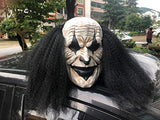 Adults Creepy Clown Face Mask Scary Joker Masks for Halloween（Black） - Glow-Paradise