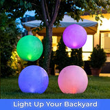TIALLY Full Moon Floating Pool Lights Solar Powered - 16 inch Inflatable Led Pool Balls, Floating Solar Pool Lights for Swimming Pools, Ponds, Patio, Wedding, Pool Party - Outdoor Pool Decor (4 Pack) - Glow-Paradise
