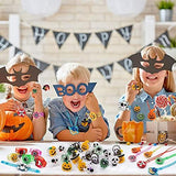Halloween Party Favors for Kids - 54 Pack Light Up Halloween Toys Flash Rings Necklaces Bracelets Brooches LED Halloween Kids Toys Glow in the Dark Party Supplies for Halloween Decorations Party Games Gift - Glow-Paradise