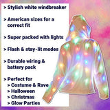 Unisex Light Up LED Jacket American Sizes Adult Kids Clothing Apparel Outfit Dance Club Rave Glow - Women M - Glow-Paradise
