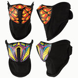2 Pack Halloween Light-Up Mask, Scary LED Mask for Halloween Costume Dress-up Accessories, Halloween Parties, Festival Cosplay, Photo Shoot, School Events,Horror Theme Parties (Orange and Blue) - Glow-Paradise