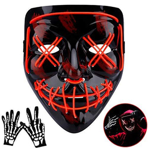 Halloween Scary Mask (red) - Glow-Paradise