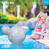 TIALLY Full Moon Floating Pool Lights Solar Powered - 14" Inflatable Solar Pool Lights That Float - Waterproof Light up Pool Floats for Pool Party Decorations - Pool Gifts for Pool Owners (2 Pack) - Glow-Paradise
