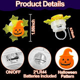 Halloween Party Favors for Kids-15 Pack Halloween LED Light Up Spin Rings Fidget Toys Halloween Gifts Glow in The Dark Party Supplies Pumpkin Ghost Skeleton Bat Spider Flash Finger Gift Bag Filler - Glow-Paradise