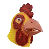 Molezu Rooster Mask,Halloween Novelty Costume Party Latex Animal head Mask Chicken Cock Cosplay Props,White (A) (B) - Glow-Paradise