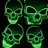 Halloween Led Mask Scary Halloween Costumes for Boys Halloween Festival Party with 3 Flash Modes Forest Green - Glow-Paradise