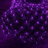 Funpeny Halloween 360 LED Net Lights, 12ft x 5ft 8 Modes Waterproof Connectable Halloween Decorations for Outdoor Garden Party Decor (Purple) - Glow-Paradise