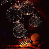 LED Light Up Bobo Baloons 10 Packs, 20 Inches Clear Helium Transparent Balloons 15 pcs, Glow in The Dark Ballons for Christmas Wedding Birthday Valentines Day Halloween Party Decoration - Glow-Paradise