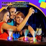 12 Pack 5.5 Inch Light up Mini Blue Centerpieces Led Multicolor Changing Fiber Light Colourful Change Fiber Optic Fountain Party Light Nightlight Table Centerpieces - Glow-Paradise