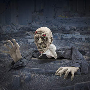 Halloween Hanging Zombie and Groundbreaker Decoration for The Best Halloween Decorations Zombie Outdoor Prop with Flowing Robe - Glow-Paradise