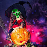 Halloween Mask LED Light up Costumes Scary Mask for Party Supplies Favor (Green skull) - Glow-Paradise