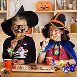 Halloween Party Favors for Kids - 54 Pack Light Up Halloween Toys Flash Rings Necklaces Bracelets Brooches LED Halloween Kids Toys Glow in the Dark Party Supplies for Halloween Decorations Party Games Gift - Glow-Paradise
