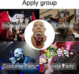Waylike Scary Mask Latex Scary Halloween Costumes Rubber Halloween Mask and Zombie Mask (Skin red) - Glow-Paradise