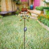 TAKE ME Garden Solar Lights Outdoor,Solar Powered Stake Lights Great Gifts- Metal OWL LED Decorative Garden Lights for Walkway,Pathway,Yard,Lawn (Green) - Glow-Paradise