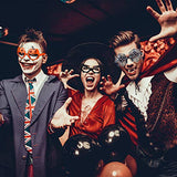 Aneco 8 Pieces Halloween Eyeglasses Novelty Halloween Party Favors Funny Halloween Party Eyeglasses Frame Halloween Toy Glasses Cosplay Props for Halloween, Party (8 styles) - Glow-Paradise