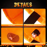 4 Pieces LED Light Halloween Candy Bags Light up Halloween Party Bags Pumpkin Large Halloween Treat Bags Multipurpose Portable Collapsible Reusable Halloween Bags for Trick or Treating (Scary Style) - Glow-Paradise