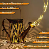 Solar Watering Can Lights Waterproof Yard Decorative Solar Garden Lights Hanging Lantern Landscape Lights Retro Metal Kettle String Lights for Outside Pathway Walkway Patio Gardening Gifts - Glow-Paradise