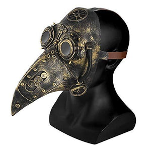 Stegosaurus Plague Doctor Bird Mask Long Nose Beak Cosplay Steampunk Halloween Costume Props Latex material - Glow-Paradise