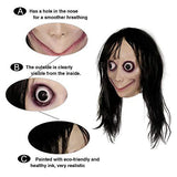 Molezu Horror Devil Mask with Long Hair,Scary Challenge Games Evil Costume Halloween Creepy Cosplay Party Decoration Props… - Glow-Paradise