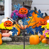 Brwoynn 30 Inches Solar Halloween Yard Decorations, Outdoor LED Solar Powered Pumpkin Halloween Pathway Lights, Metal Garden Stakes Lawn Yard Ornament, Set of 2 - Glow-Paradise