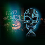 ILEBYGO LED Scary Mask Halloween Light Up Mask Purge Mask with EL Wire 3 Flashing-Modes for Halloween Festival, Party, Cos Play (Blue) - Glow-Paradise