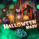 ILEBYGO LED Scary Mask Halloween Light Up Mask Purge Mask with EL Wire 3 Flashing-Modes for Halloween Festival, Party, Cos Play (Blue) - Glow-Paradise