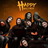 V for Vendetta Mask, Hacker Mask Halloween Masks -White Anonymous Guy Masks for Kids - Glow-Paradise