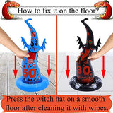 Dokeawo Inflatable Witch Hat Ring Toss Game, 16 Pcs Halloween Ring Toss Games Funny Garden Toys for Kids Adults Halloween Party Ring Toss Set - Glow-Paradise