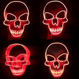 Light Up Halloween Masks LED Light Up Mask for Halloween Festival Party with 3 Flash Modes Oranges - Glow-Paradise