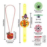 YUJUN 68PCS Halloween Light up Toys,Halloween Party Favors Flashing Ring Bracelets Necklace Trinkets Glow in The Dark LED Finger Lights for Kids Halloween Treats Games Gifts Prizes Non Candy Goodie Bag Fillers (4 Style) - Glow-Paradise