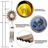 Sun Wind Chimes, for Mother in Law,Gardening Gifts,Solar Windchime,mom Gifts from Daughter,Gifts for Grandma,Gift for Women,Aunt, Birthday Unique Friend Decor Gift - Glow-Paradise