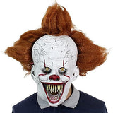 Halloween Mask IT Pennywise for Adults Clown Scary Costume Cosplay Party (mouth-openning) - Glow-Paradise