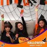12 Pack Halloween Led Light Up Spin Bracelets Party Favors for Kids Halloween Toys Ghost Skull Eyeball Pumpkin Spider Web Glow in the Dark Halloween Party Games Supplies Trick or Treat Gift - Glow-Paradise