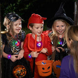 Halloween Lights- 24 pcs Halloween LED Necklace Bracelets Pumpkin Ghost Pirate Spider Eyeball Necklace Halloween Party Favor Light up Flashing Decoration Trick Treats Gift Bag Fillers for Women Men Family Pack - Glow-Paradise