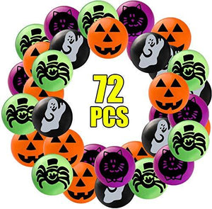 Sizonjoy Pack of 72 Assorted Bouncy Balls for Halloween Party Favors,Halloween Bouncing Toys-Perfect Trick or Treat Bags for Kids Party Favors - Glow-Paradise