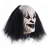Adults Creepy Clown Face Mask Scary Joker Masks for Halloween（Black） - Glow-Paradise