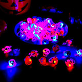 URATOT 100 Pieces Halloween LED Glow Rings Glow in the Dark Rings Halloween Gifts Light Up Toys Rings for Halloween Party Favors Decorations - Glow-Paradise