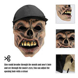 Hautton Halloween Mask, Men's Creepy Scary Funny Clown Joker Latex for Halloween Costume Party Cosplay Props -Black Hat - Glow-Paradise