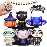 6 Packs-Halloween Squishies Toys Slow Rising, Gift Box Includes Ghost: Vampire,Pumpkin,Skull,Black Cat,Mummy,Bat, Halloween Soft Stress Relief Sensory Toys for Girls,Boys,Kids Party - Glow-Paradise