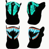 Halloween Light-Up Mask (2 Pack), Scary Monster and Skeleton Purge Mask for Halloween Costume Dress-up Accessories - Glow-Paradise