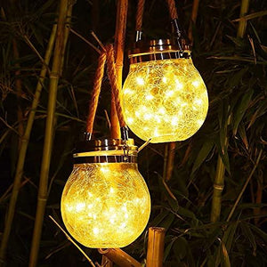 LANSCARE Solar Lanterns Lights Decorative Outdoor 30 LED Decor Lights Waterproof Solar Powered for Home Garden Yard Patio Outdoor Wedding Birthday Party Decorations Gifts (Warm White, 2pack) - Glow-Paradise