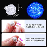 100PCs Mini Led Lights, Led Balloons Light up Balloons for Party Decorations Neon Party Lights for Paper Lantern Easter Eggs Birthday Party Wedding Halloween Christmas Decoration - Blue - Glow-Paradise