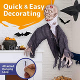 Halloween Hanging Zombie and Groundbreaker Decoration for The Best Halloween Decorations Zombie Outdoor Prop with Flowing Robe - Glow-Paradise
