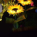 4 Pack Ostritec Solar Sunflower Lights Outdoor Flower Garden Stake Lights,Waterproof LED Solar Powered Sunflower Lights Thanksgiving Christmas Gift Decor for Grave Patio Yard Pathway Wedding Party - Glow-Paradise