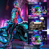 Halloween Purge Mask Light up - CHAOYU LED Scary Face Mask 2 Color Glow Mask with 3 Light Modes Masquerade Costume for Adults Kids Men Women(Ice Blue & Pink) - Glow-Paradise