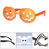 Aneco 8 Pieces Halloween Eyeglasses Novelty Halloween Party Favors Funny Halloween Party Eyeglasses Frame Halloween Toy Glasses Cosplay Props for Halloween, Party (8 styles) - Glow-Paradise