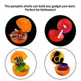 JOYIN 24 Pcs Halloween Pumpkin Shells with 48 Pcs Glow Sticks (Total 72) for Halloween Party Favors, Glow in the Dark, Halloween Light Up Party Supplies, Halloween Party Decorations - Glow-Paradise