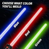 TOY Life Light Up Saber - 3 Pack Lightup Sabers, Telescopic Extendable & Collapsable Laser Sword, LED Light Sword Set with Motion Sensitive FX Sound, Light Up Swords for Kids Adults - Glow-Paradise