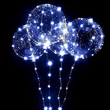 10 PACKS LED Bobo Balloons,Transparent LED Light Up Balloons,Helium Style Glow Bubble Balloons with String Lights for Party Birthday Wedding Festival Decorations (White) - Glow-Paradise