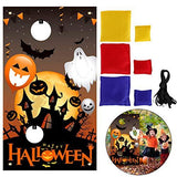 Figoal Halloween Bean Bag Toss Game with Pumpkin Ghost Bat Kids Children Family Party Halloween Night Theme Indoor/Outdoor Parties Supplies Decoration - Glow-Paradise